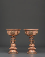 Tibetan Buddhist Butter Lamp Set