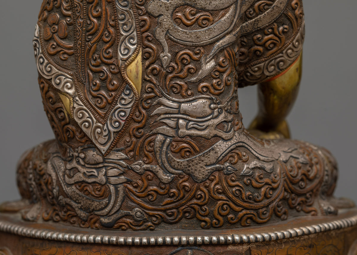 Aksobhya Buddha on Lotus Throne | A Artwork of Spiritual Majesty