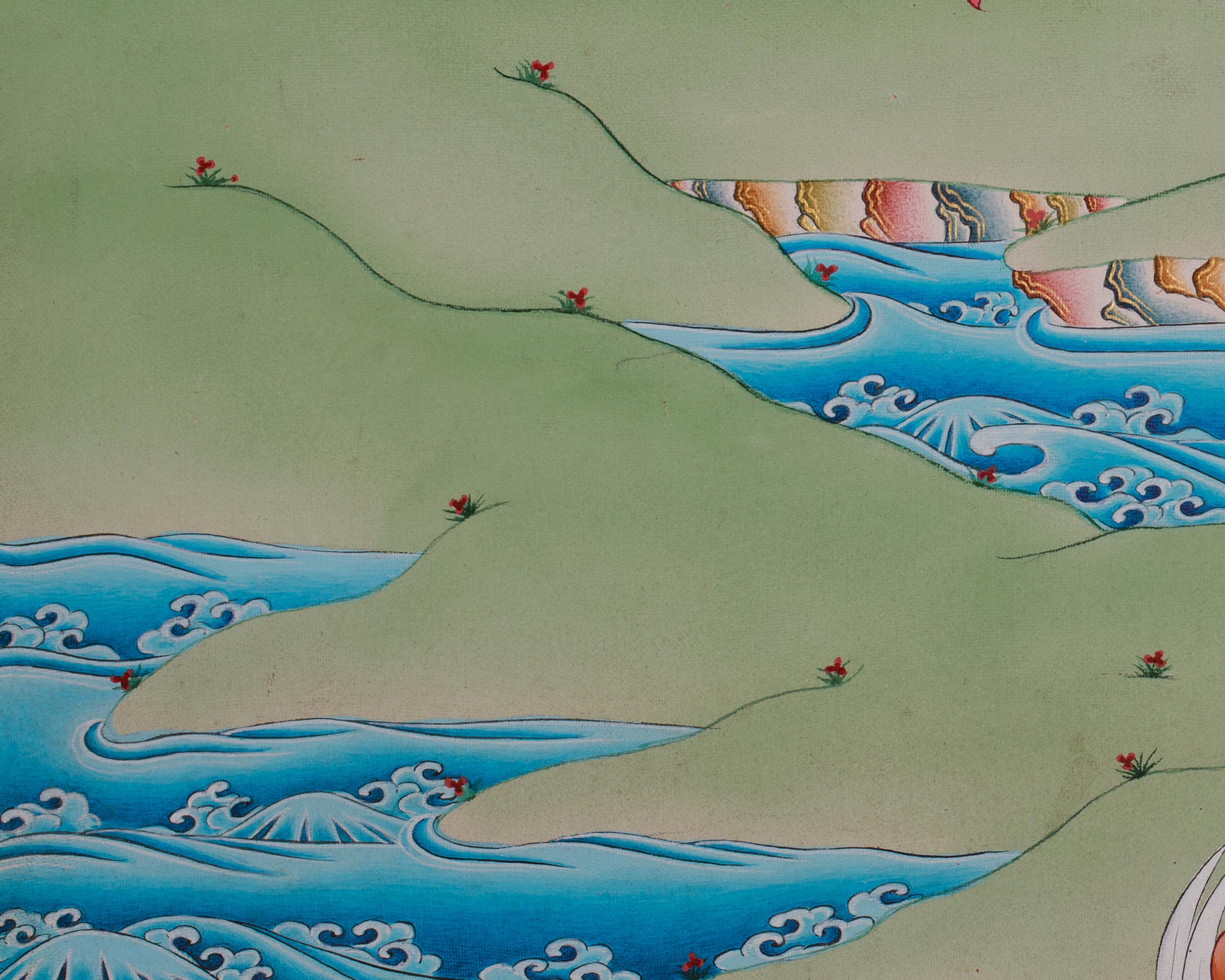 Sacred Mitrupa Thangka | Akshobhya Buddha | Prominent Deity in Tibetan Buddhism