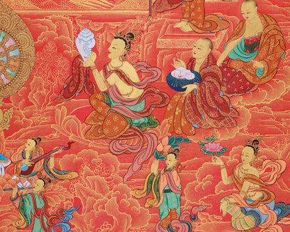 Siddhartha Gautama Buddha Thangka | The Enlightened One in Radiant Golden Splendor