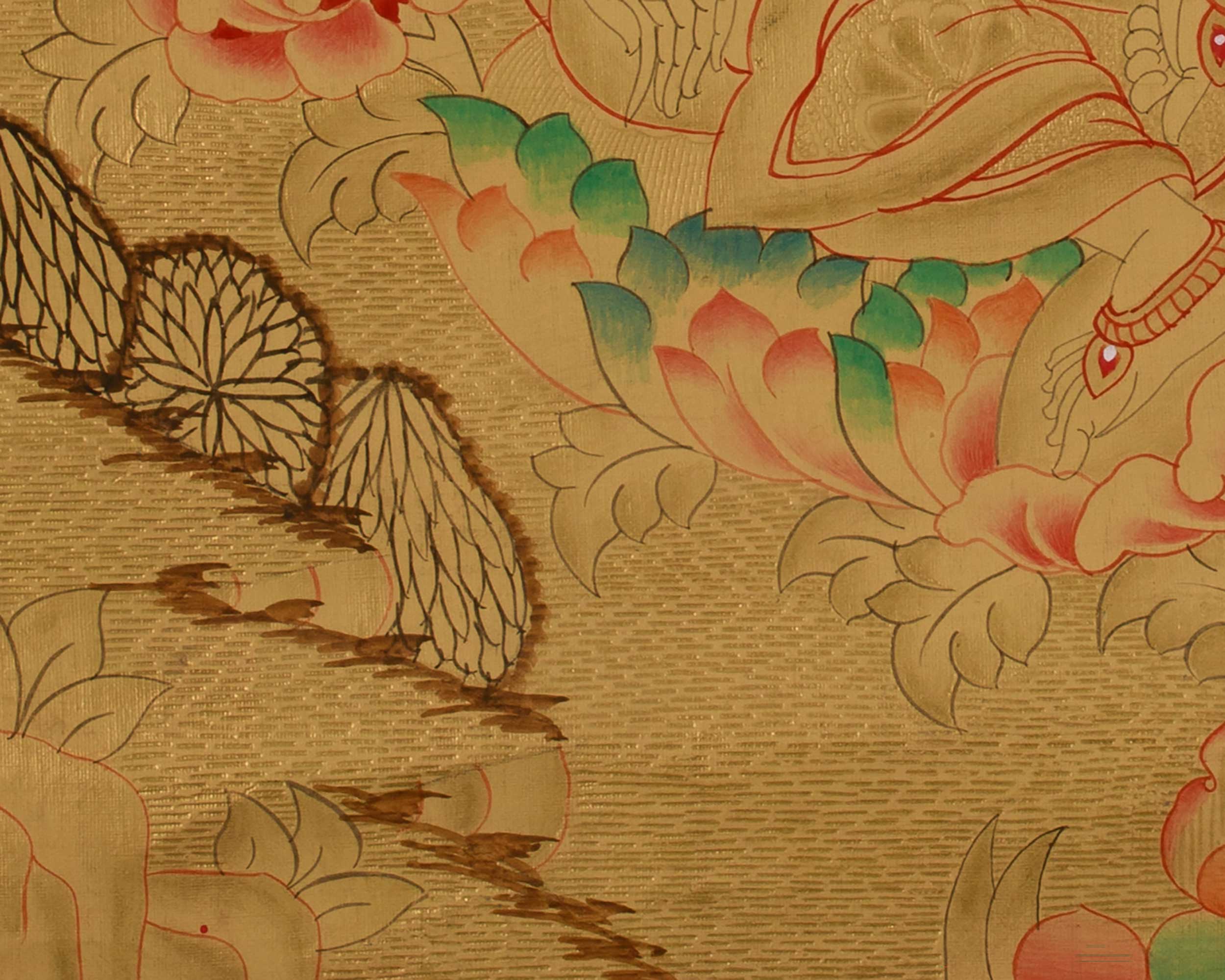 Buddhist Deity Green Tara Thangka | The Goddess of Compassion and Protection