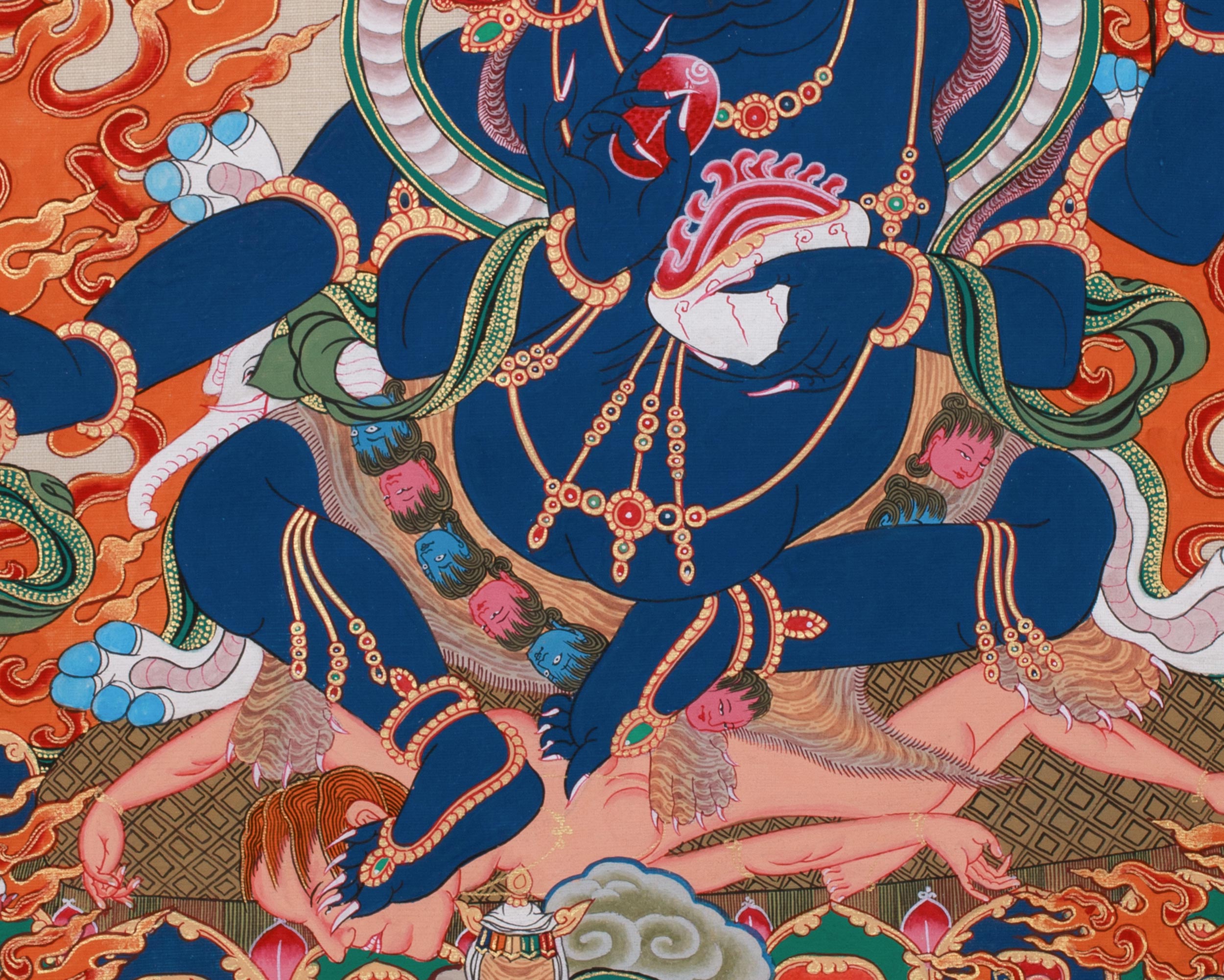 Thangka of 4-Armed Mahakala | Protector Deity of Wisdom and Dharma