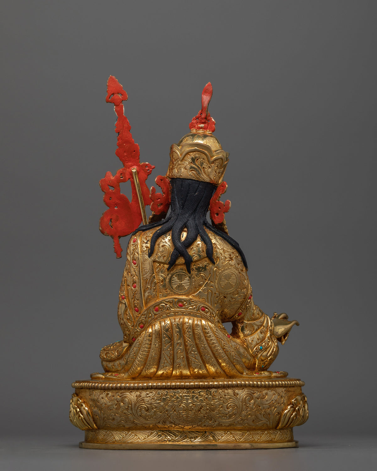 Guru Rinpoche Tibetan Tantric Master Sculpture | Symbol of Spiritual Power and Protection