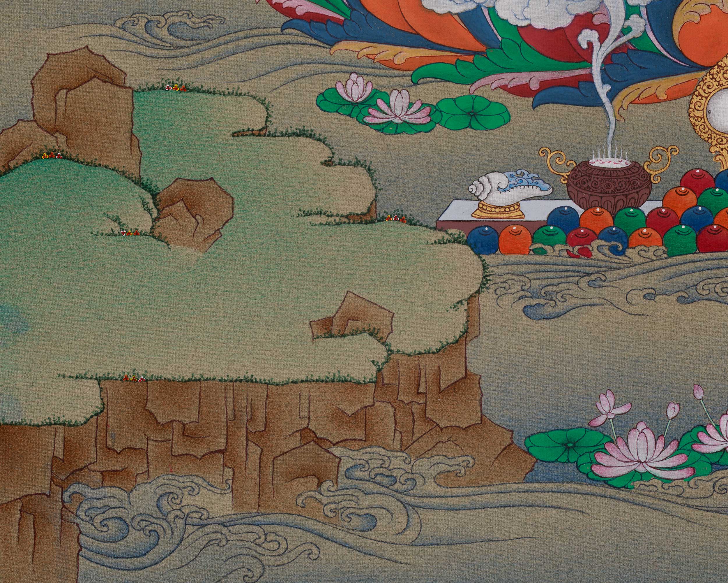 Himalayan Guru Rinpoche Artwork | Symbolizing Wisdom, Protection, and Spiritual Transformation