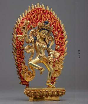 Machig Labdron Sculpture | 24K Gold Gilded Yogini Statue