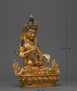 Vajrasattva Gold-Gilded Statue | Symbol of Purification and Renewal