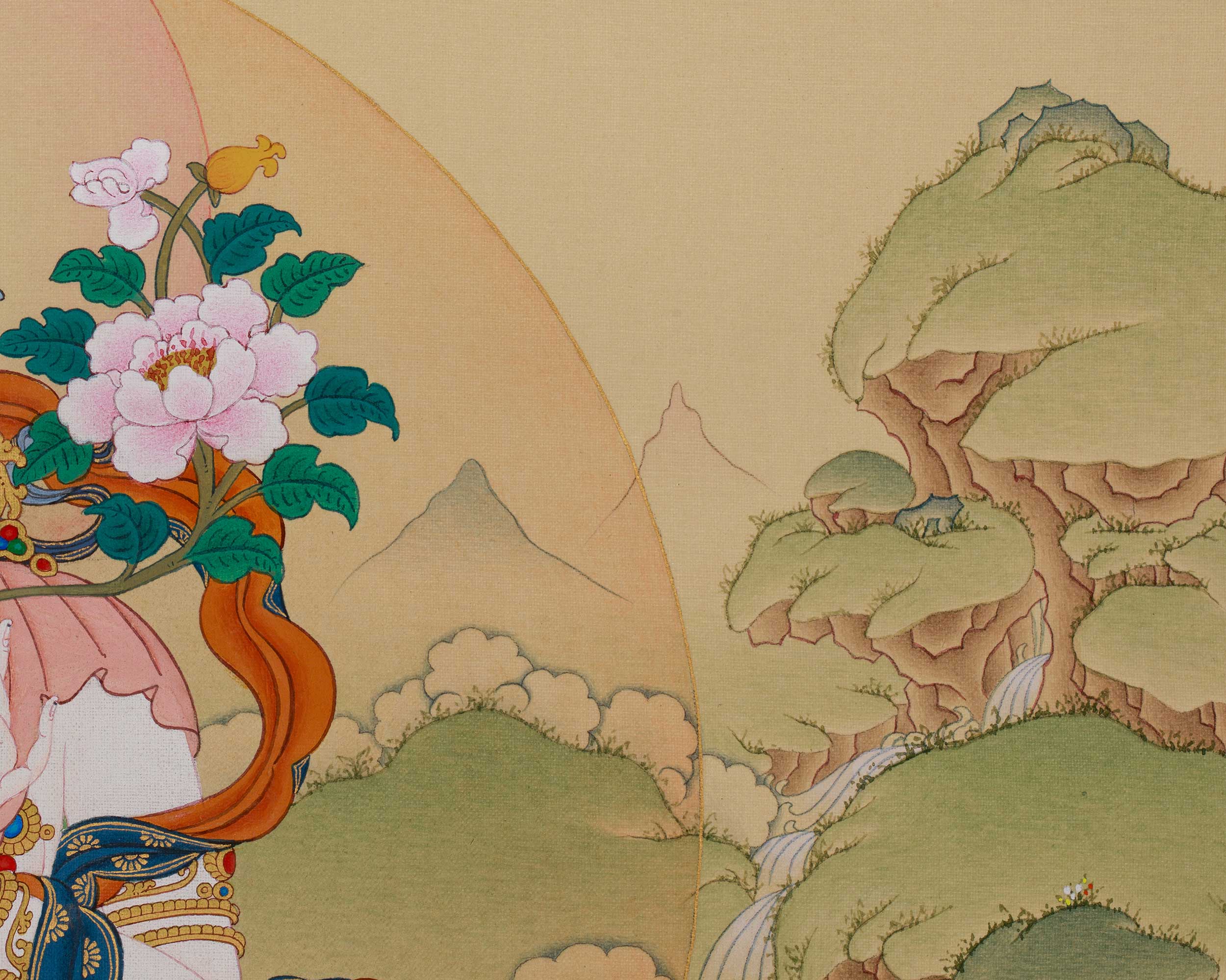 White Tara Healing and Longevity Art | Himalayan Buddhist Painting