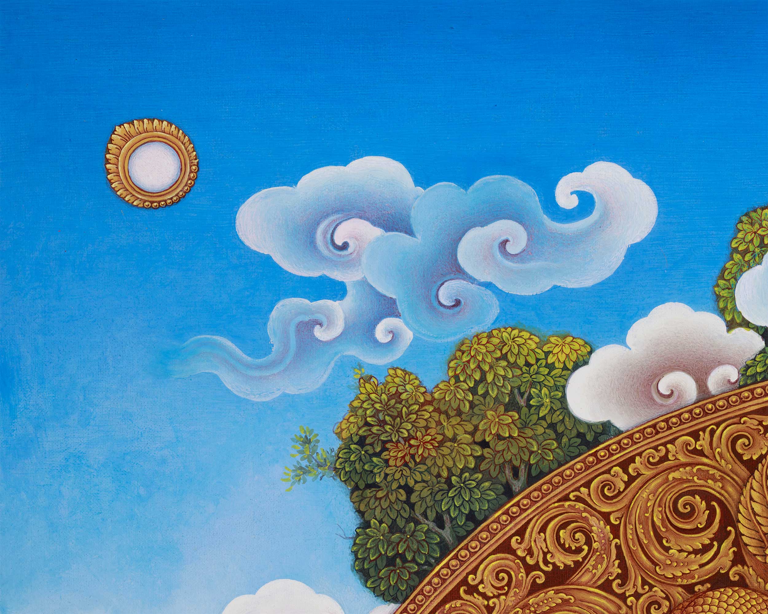 Dzambhala, Deity of Prosperity and Fortune | Radiant Paubha Art for Abundance