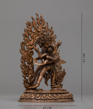 chakrasambhara-chocolate oxidized sculpture