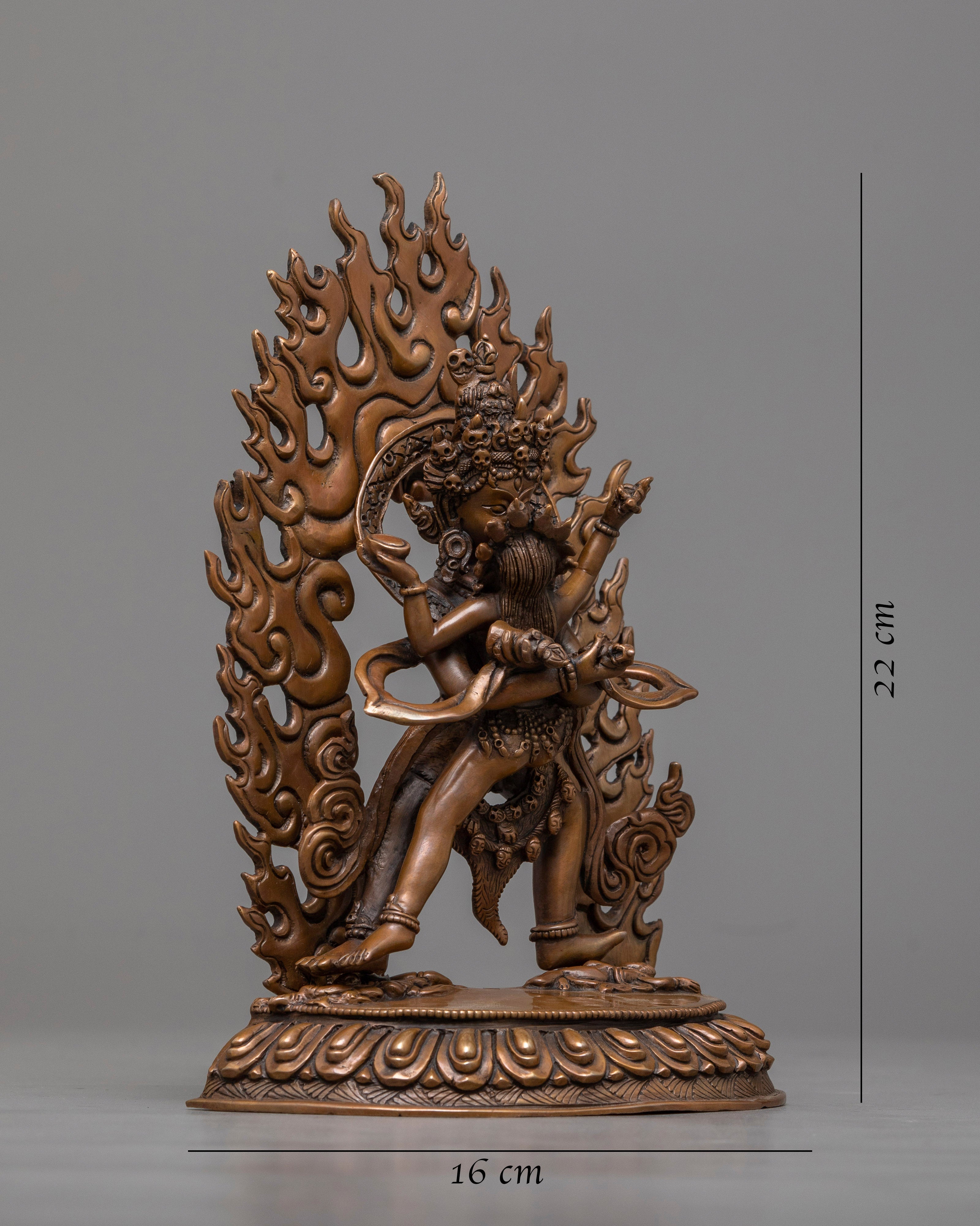 chakrasambhara-chocolate oxidized sculpture