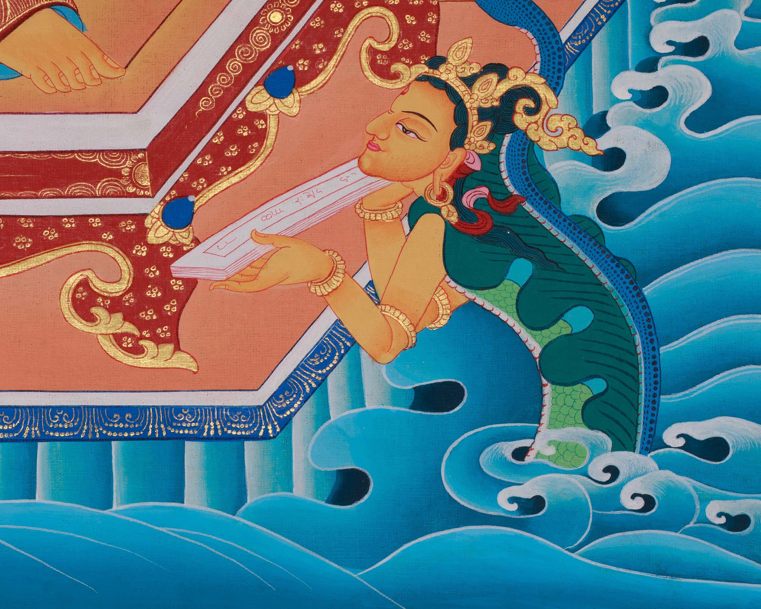 Nagarjuna Sacred Thangka | Buddhist Master Art | Wall Hanging