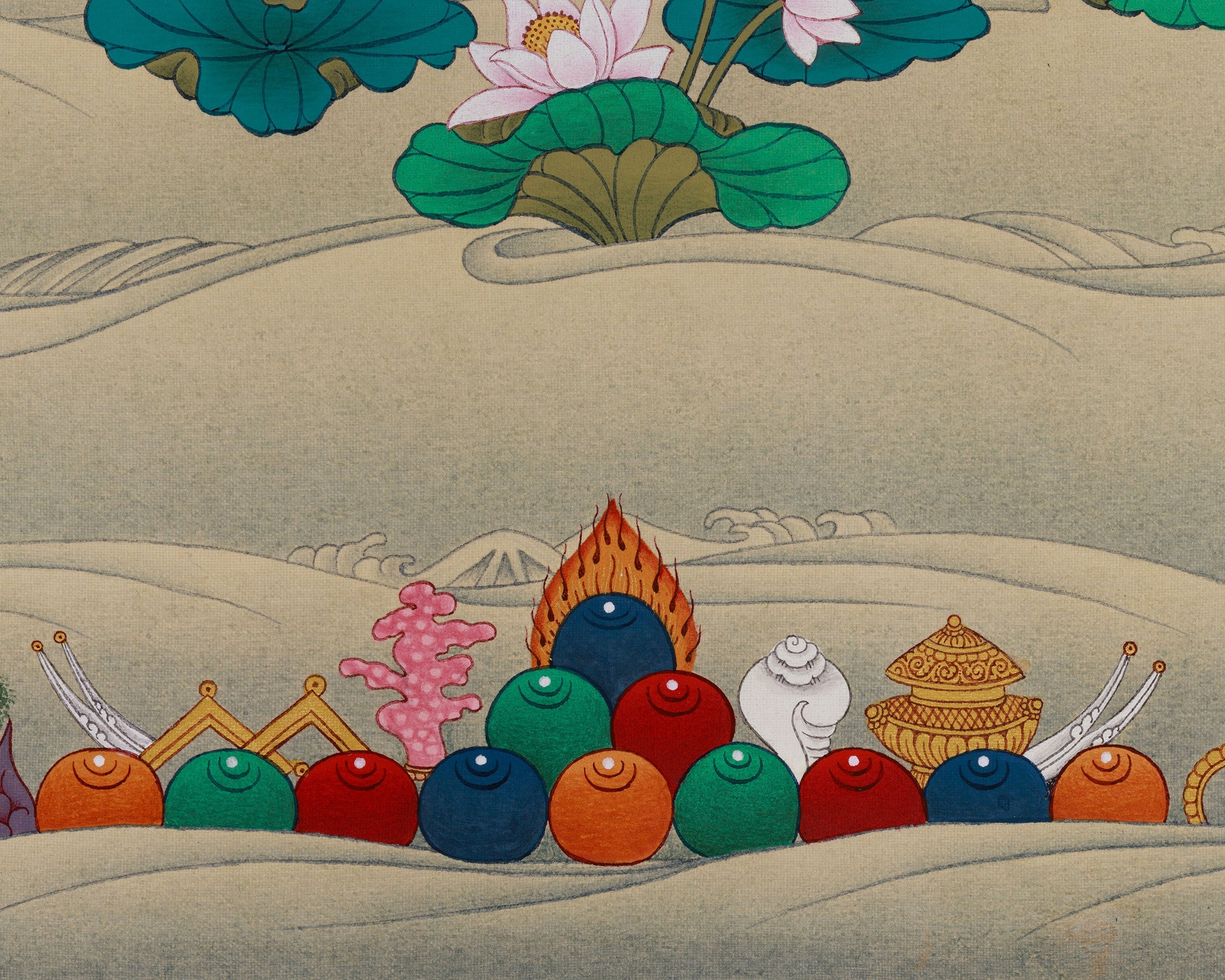 Compassion Buddha Chenrezig Thangka | Tibetan Buddhist Meditation Altar