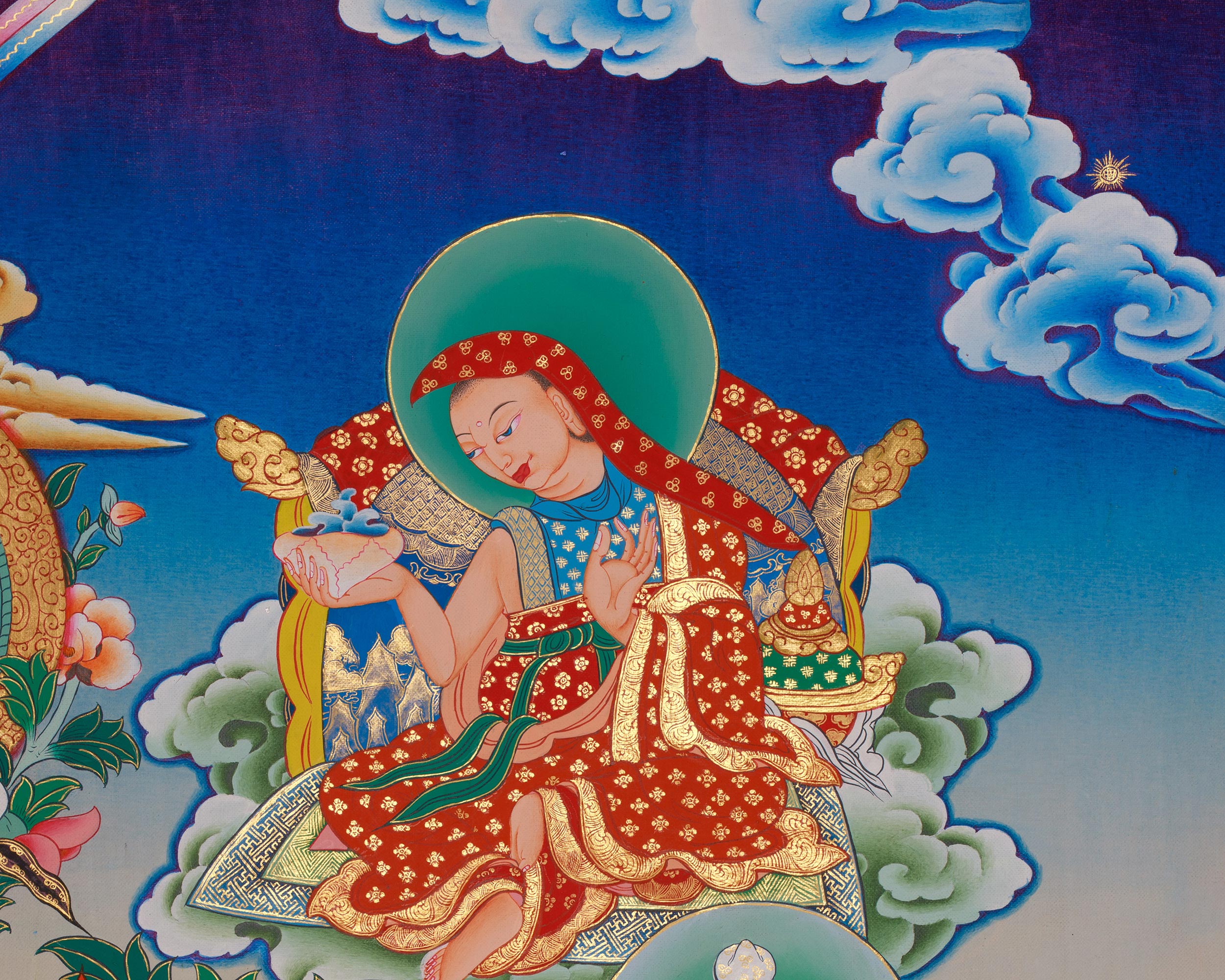 Hand-Painted Guru Rinpoche Art | Embrace the Enlightened Wisdom