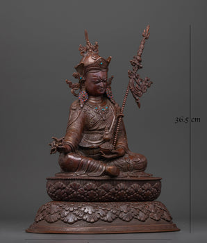 The Enlightened Protector Guru Rinpoche Statue | Traditional Nepalese Artwork