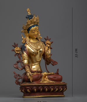White Tara Long Life Statue | Female Enlightened Deity