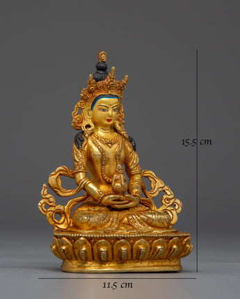 Spiritual Gold Gilded Amitayus Buddha Statue
