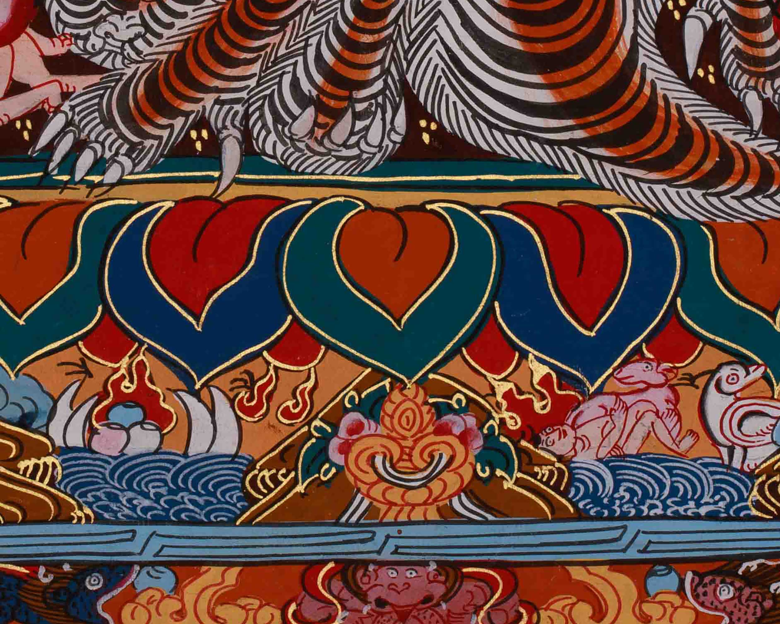 Buddhist Wheel of Life Mandala | Symbolizing Samsara, Karma, and Liberation