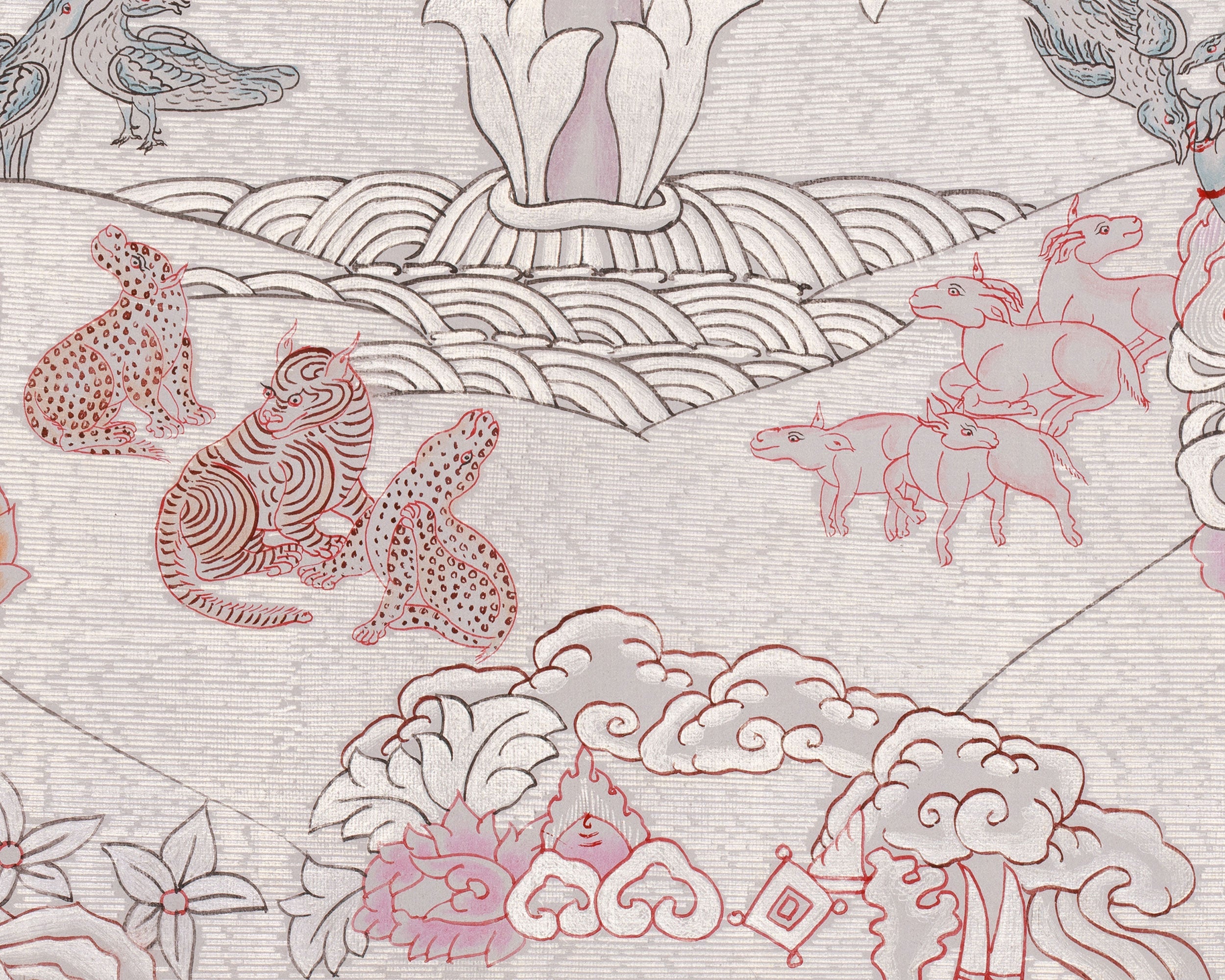 Spiritual Four-Armed Chenrezig Thangka | Avalokiteshvara Art | Meditation Altar