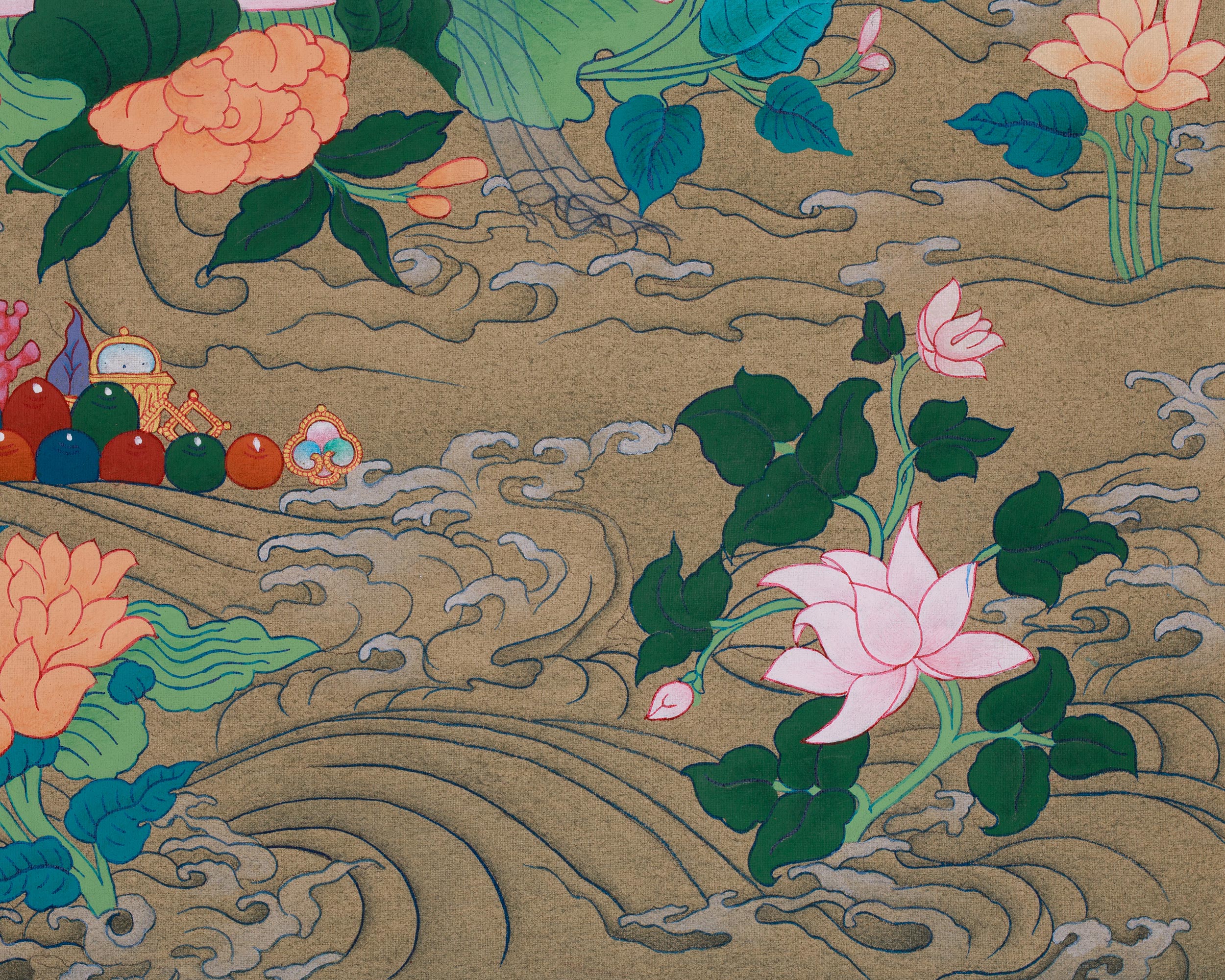 Female Bodhisattva White Tara Thangka | Handmade Sita Tara Painting