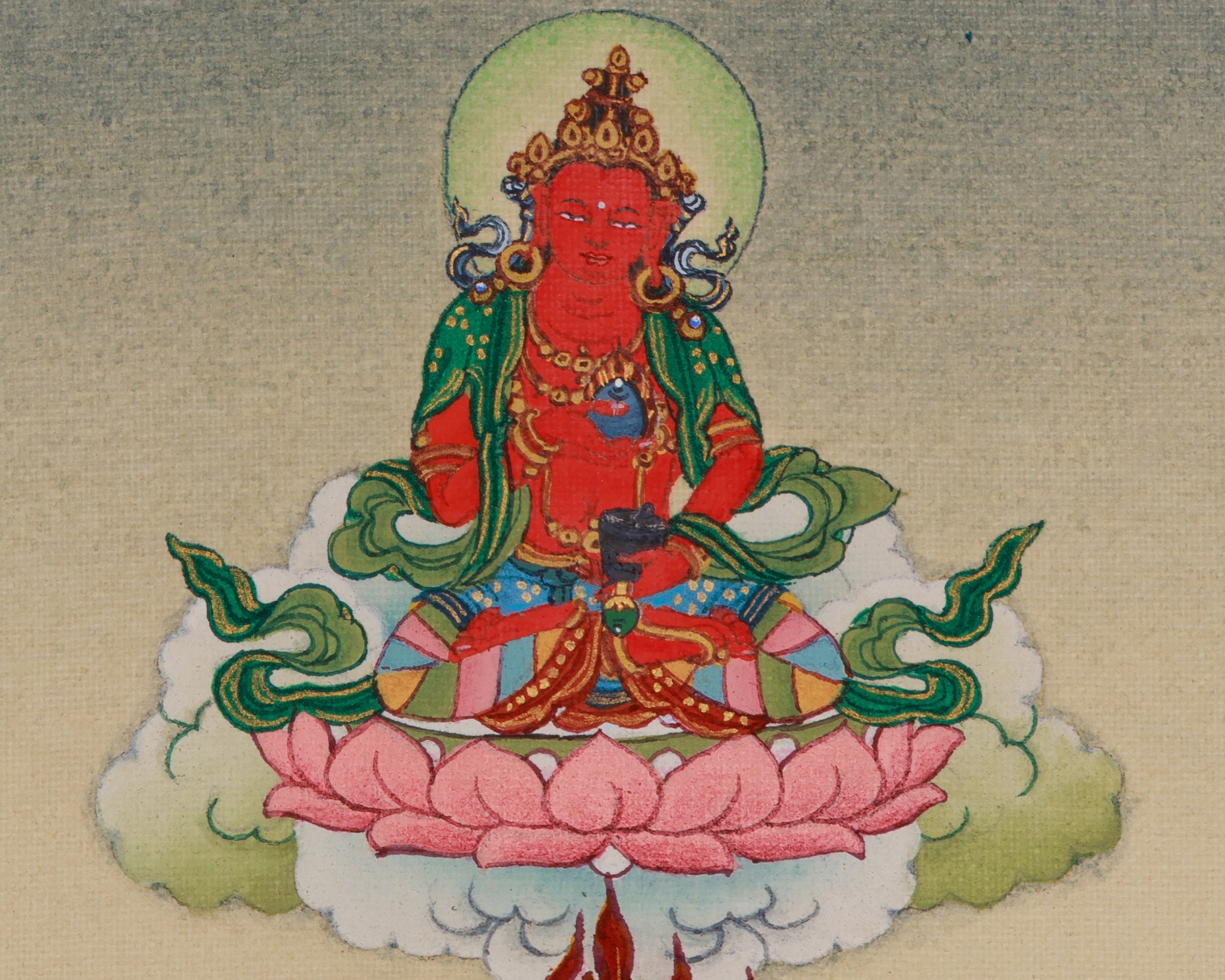 White Mahakala with Vajradharma Thangka | Representing Guardian Deities