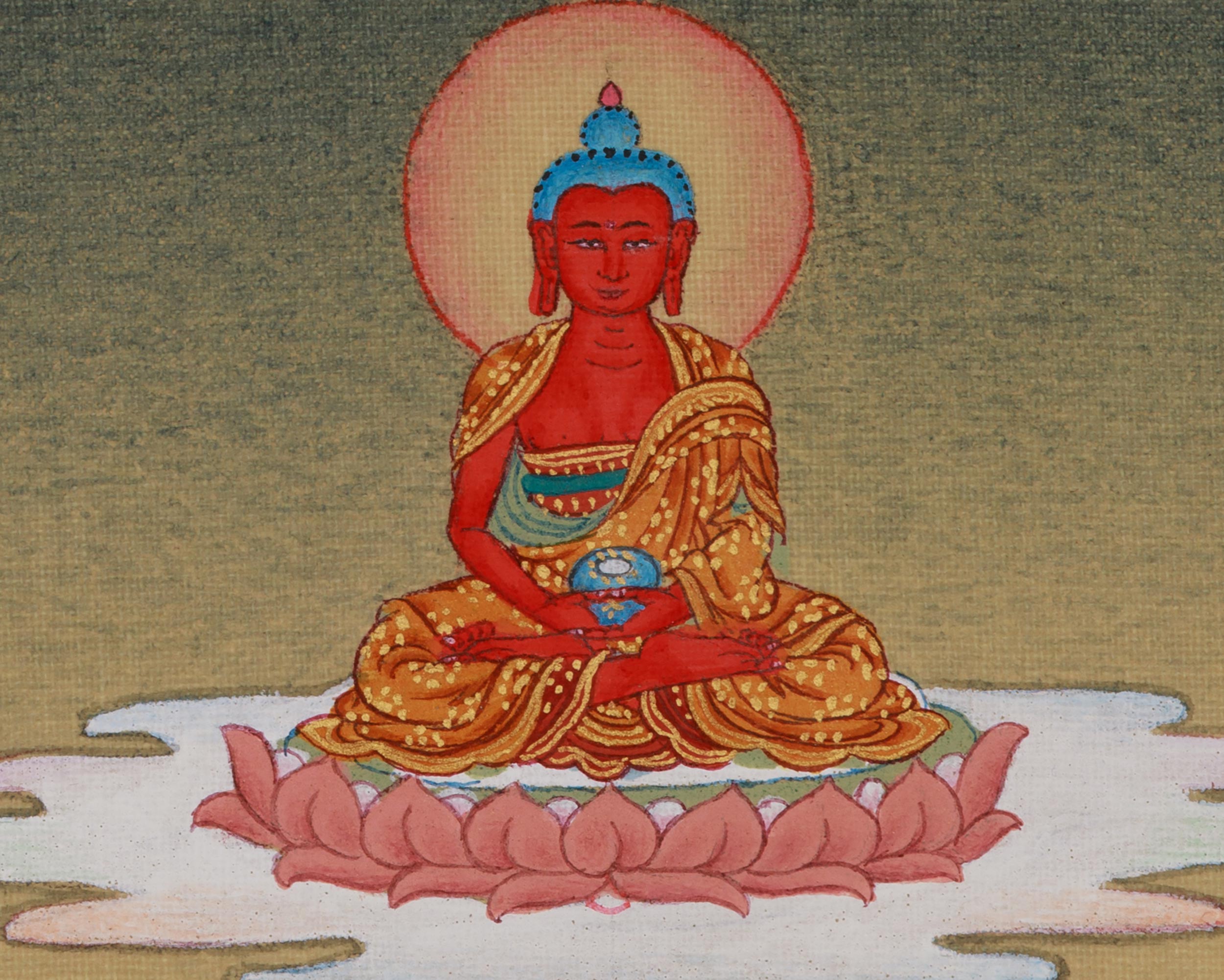 White Tara With Amitabha Buddha Art | Female Bodhisattva And Buddha in Tibetan Buddhism