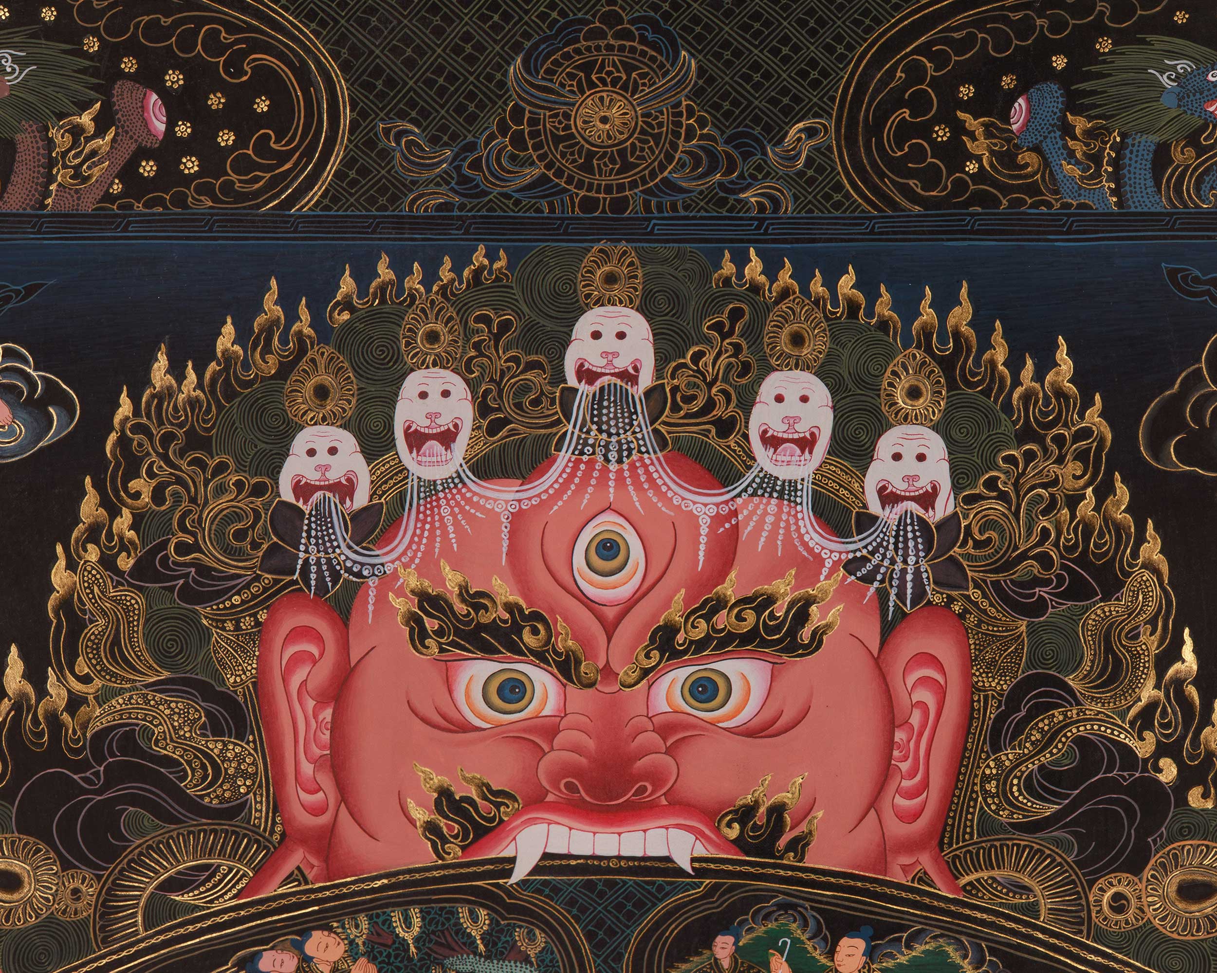 Authentic Wheel of Life Art | Sacred Tibetan Bhavachakra Thangka | Home Decor