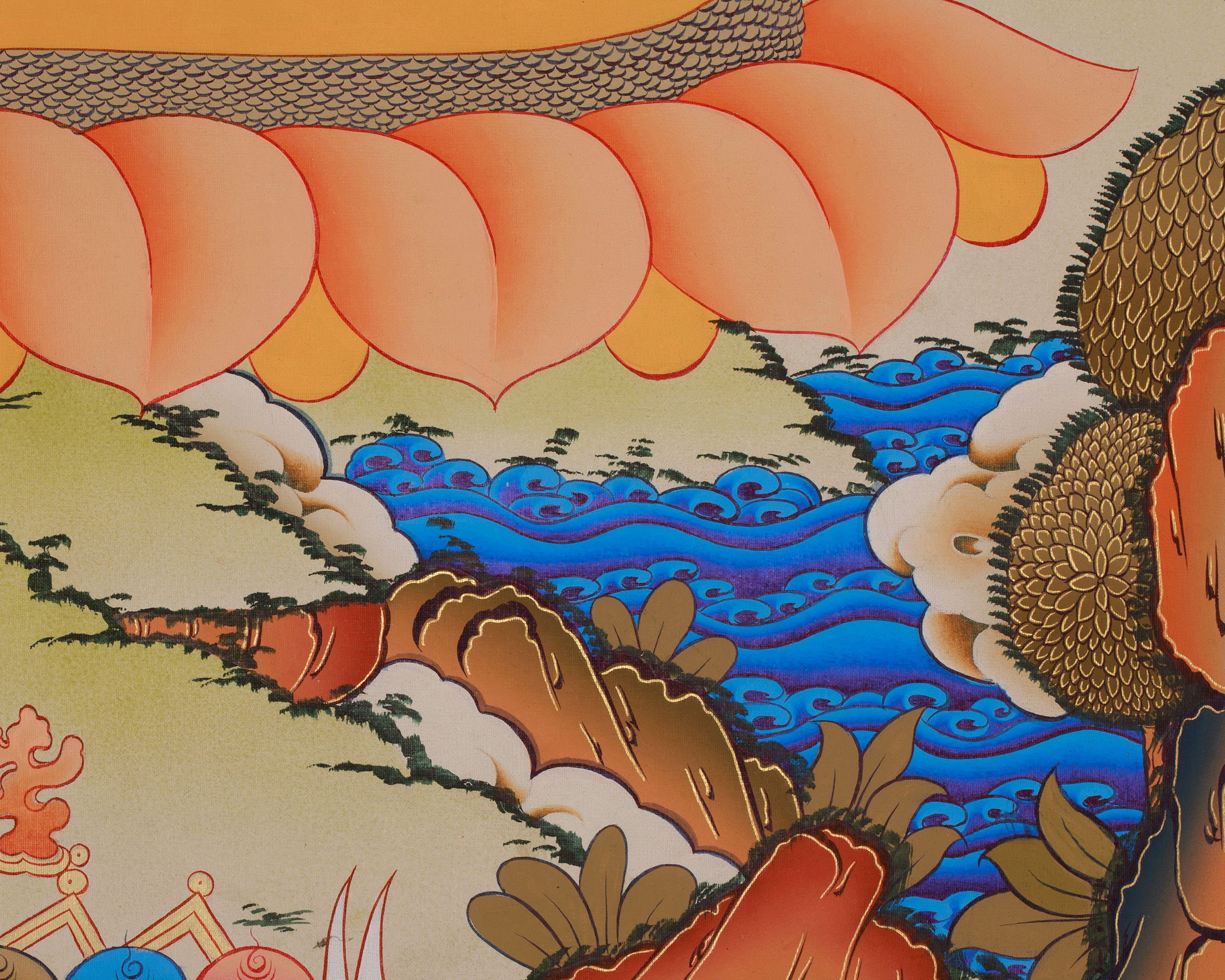 Himalayan Vajrapani Art | A Powerful Thangka of the Buddhist Protector