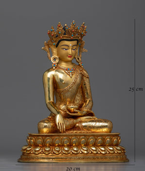 Three Crown Buddhas Statue | 24K Gold-Gilded Symbols of Enlightened Mastery