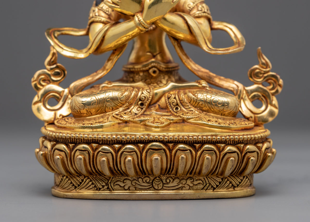 Vajradhara Buddha Statue Copper | 24K Gold Gilded Figurines