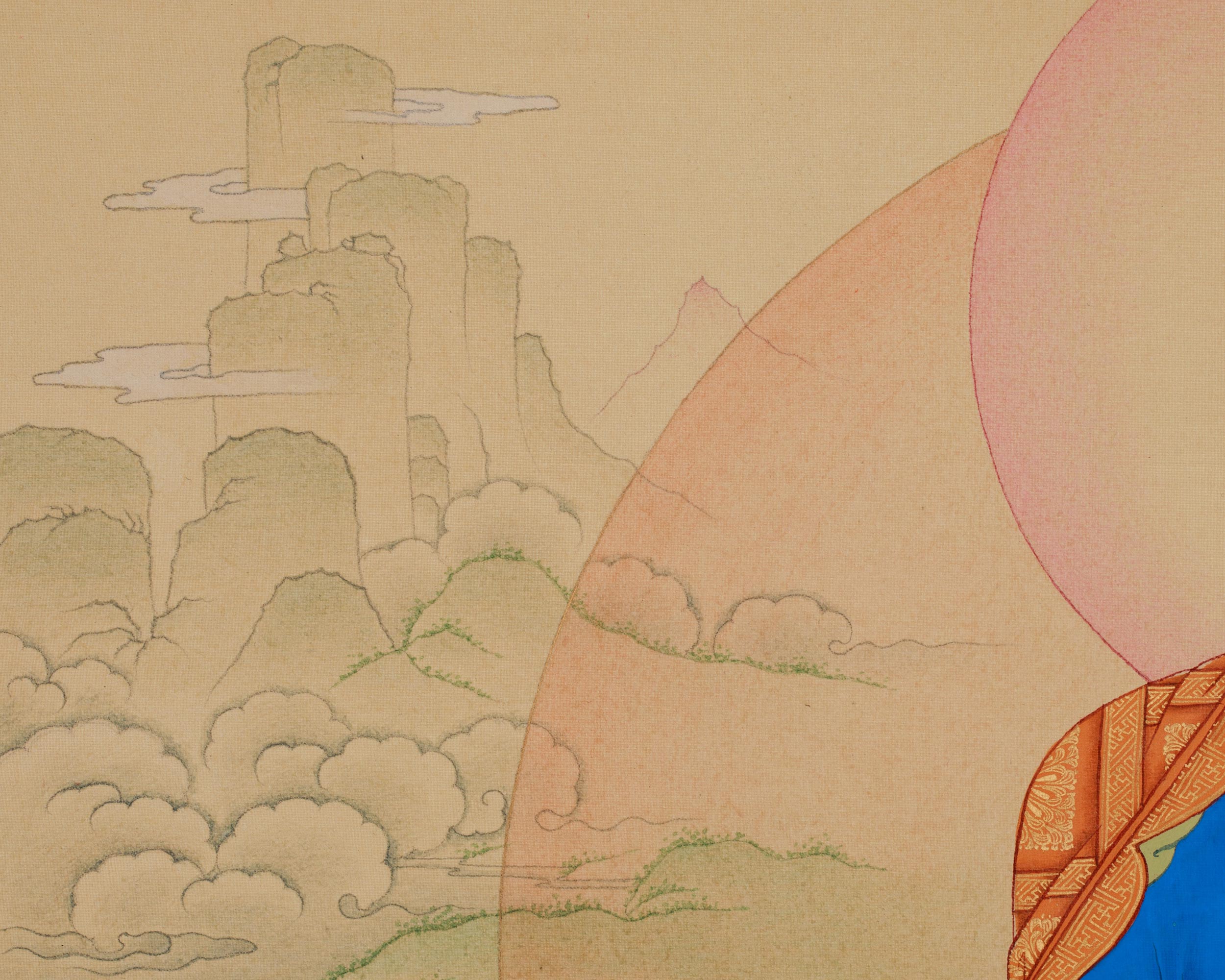 Exclusive Thangka of Healer Medicine Buddha | The Divine Buddha of Healing and Protection