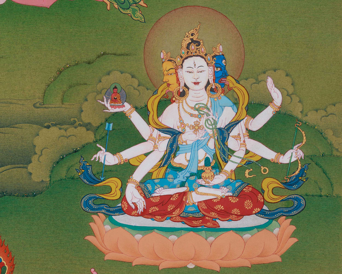 Healing Deity White Tara Thangka | Sita Tara | Wall Hanging