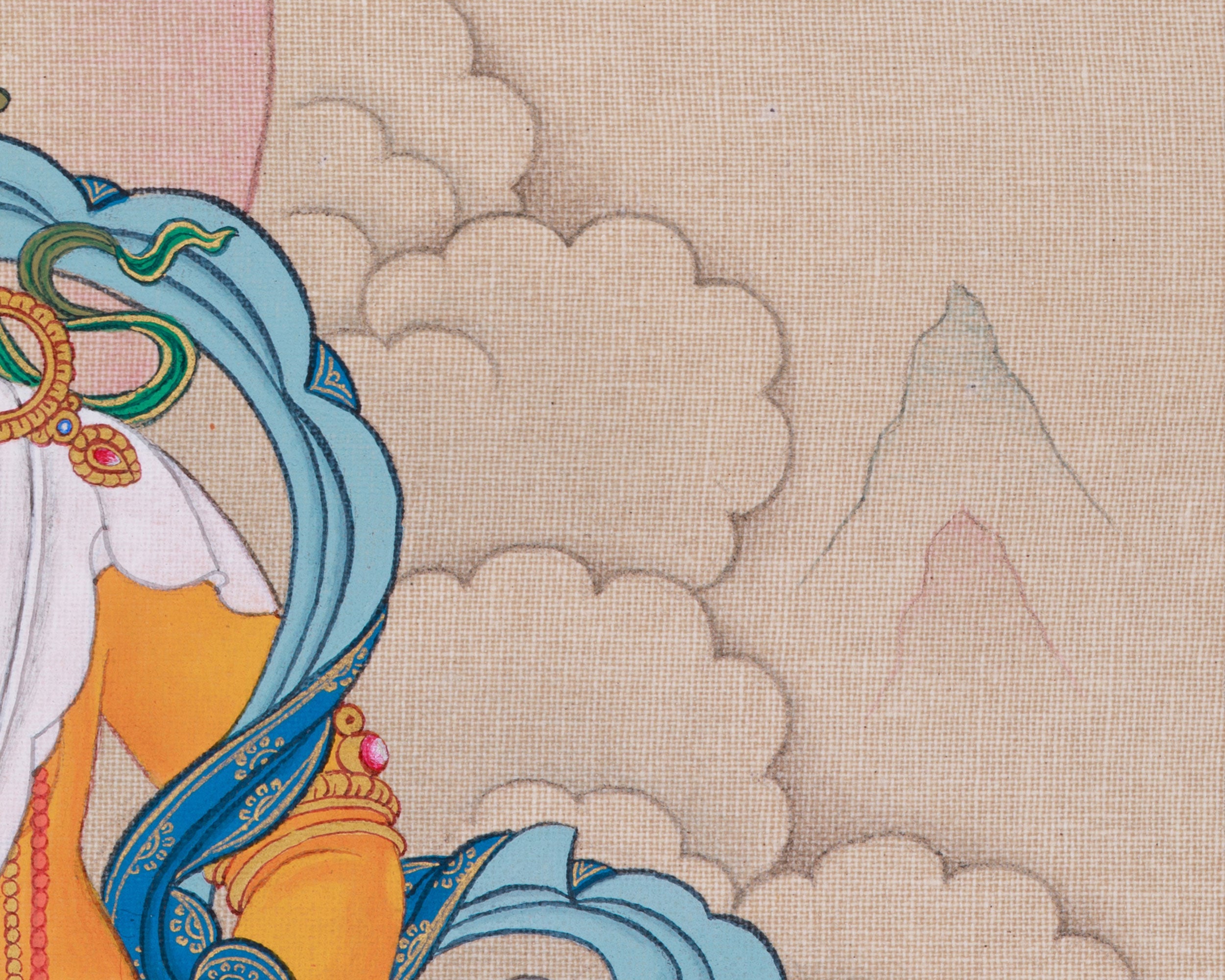 Traditional Thangka of Dzambhala | Buddha of Wealth And Prosperity