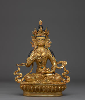 Golden Dorje Sempa Statue | Vajrasattva - Embodiment of Purity