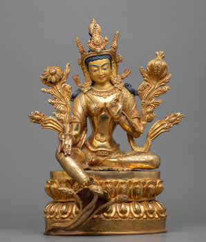 green-tara-sculpture for buddhist altar