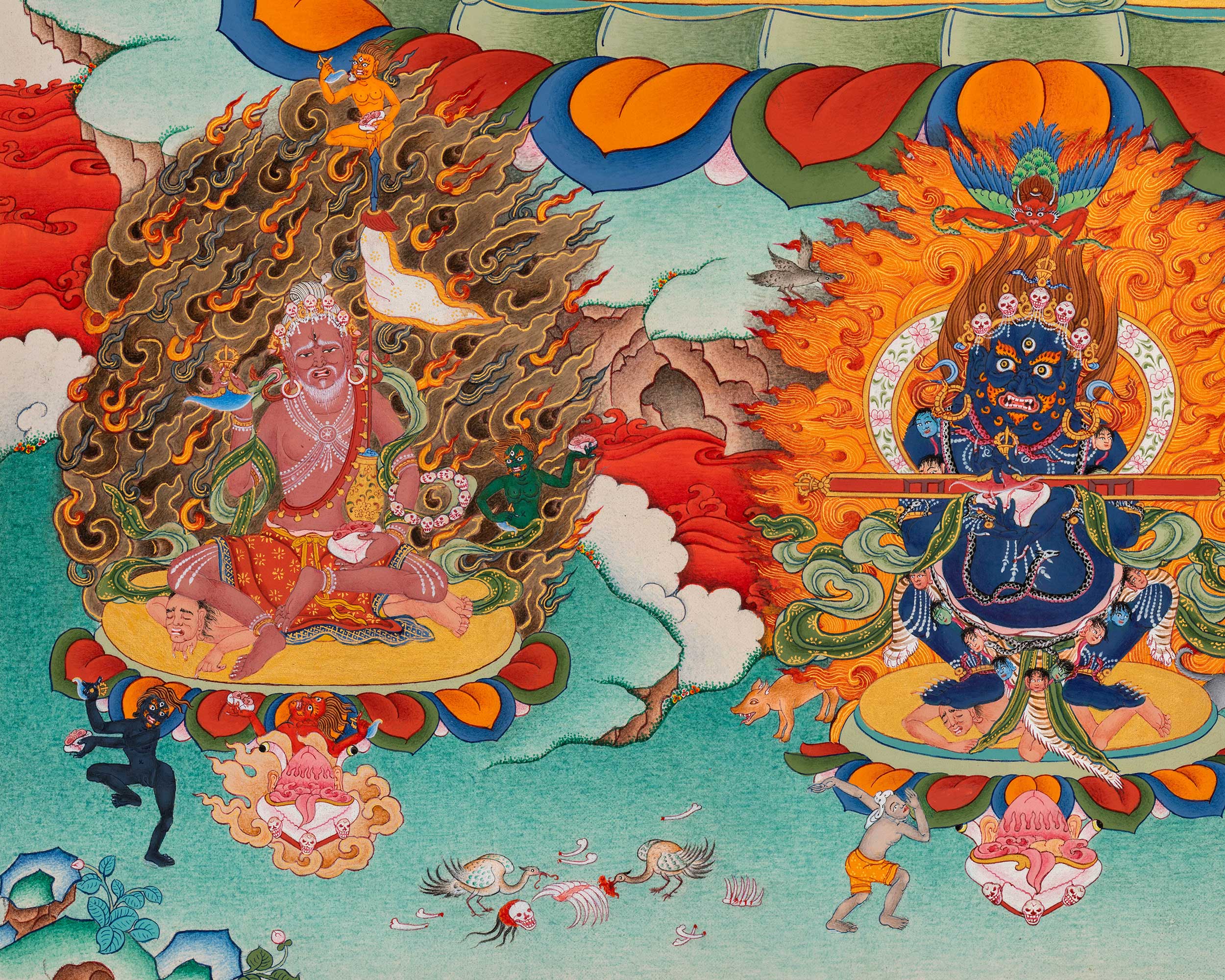 High Quality Vajrayogini Canvas Print |  Karma Gardi Style Dakini Artwork