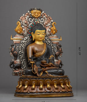 Tibetan Healing Buddha Statue | Himalayan Medicine Buddha Sculpture