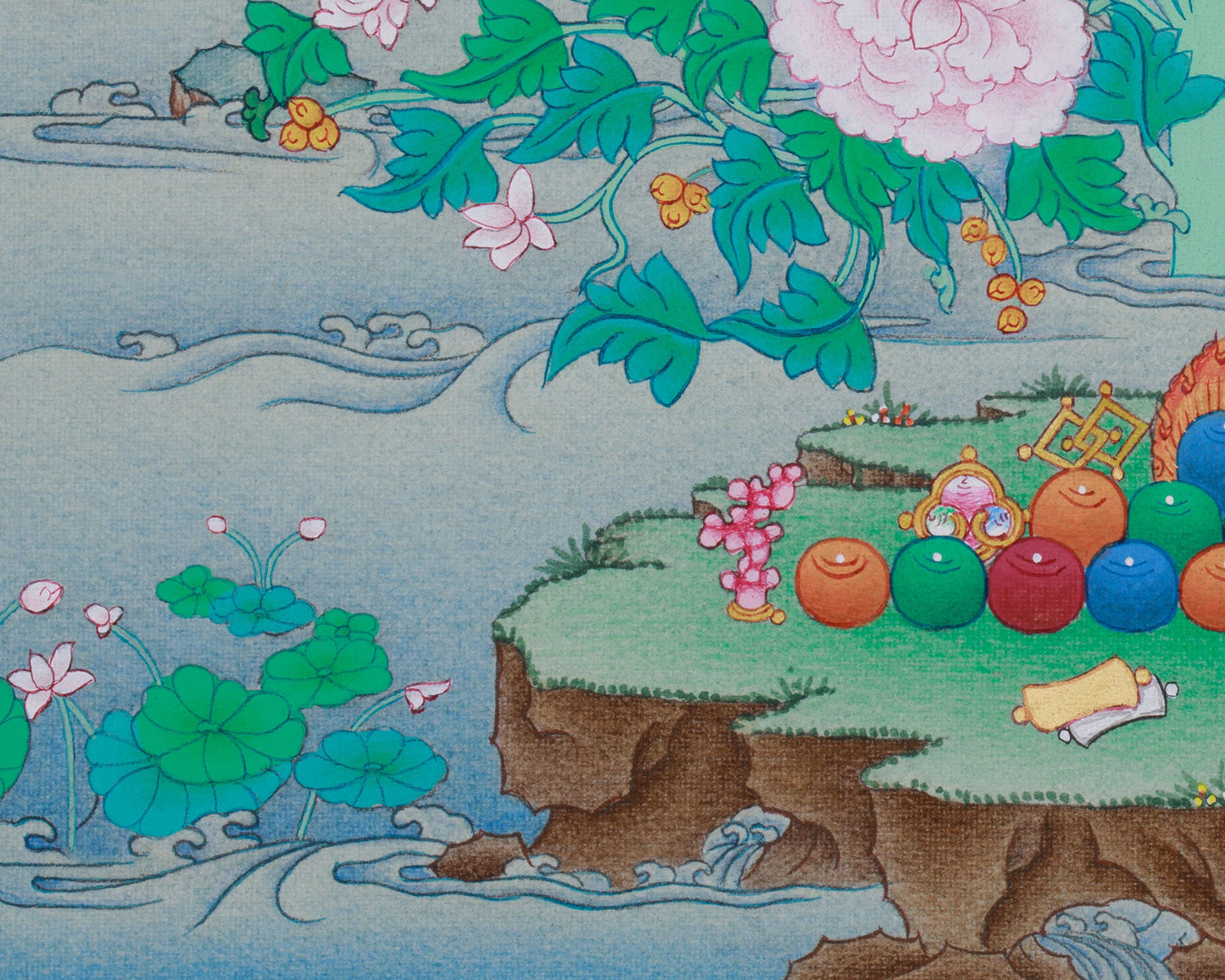 Guru Orgyen Menla Thangka | The Healing Guru in Exquisite Detail