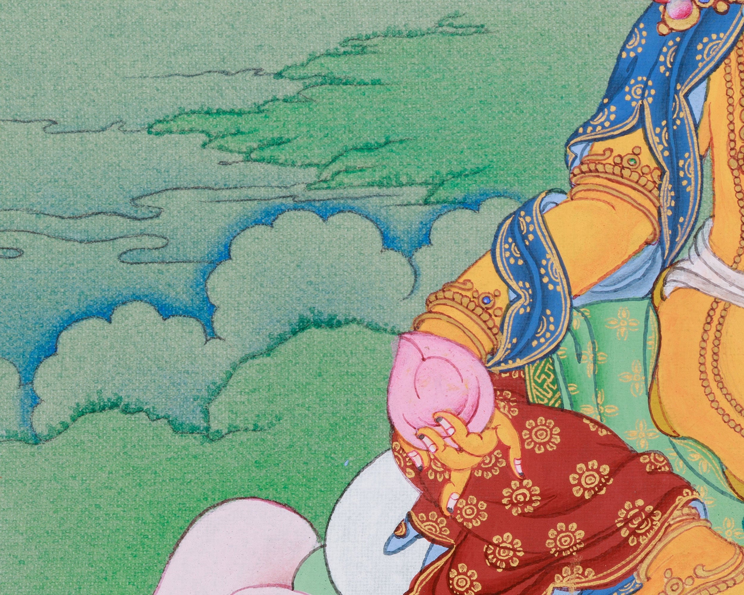 Dzambhala, Wealth Deity Thangka | Buddha of Prosperity and Abundance