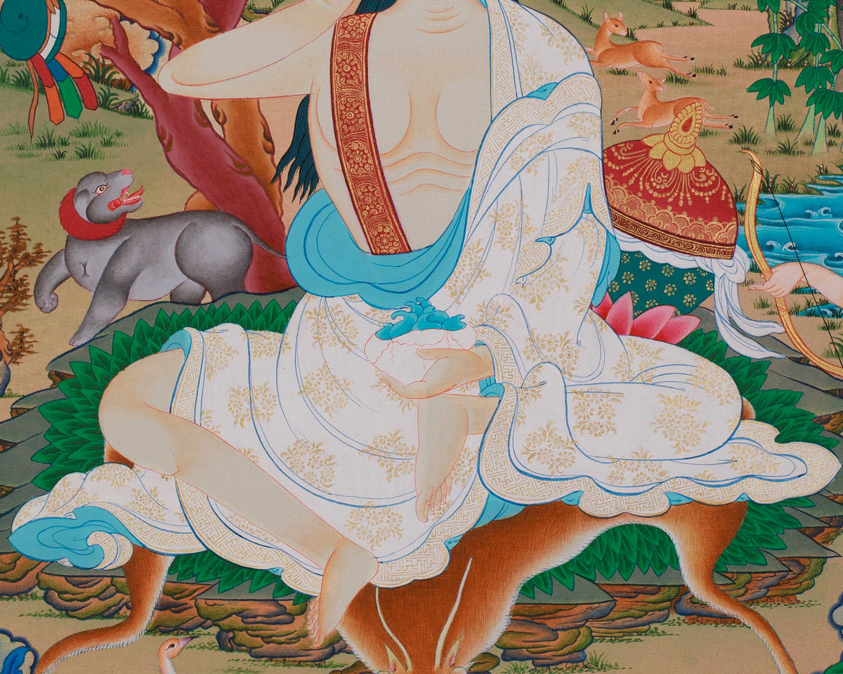 Himalayan Thangka of Milarepa | Spiritual Teacher Milarepa