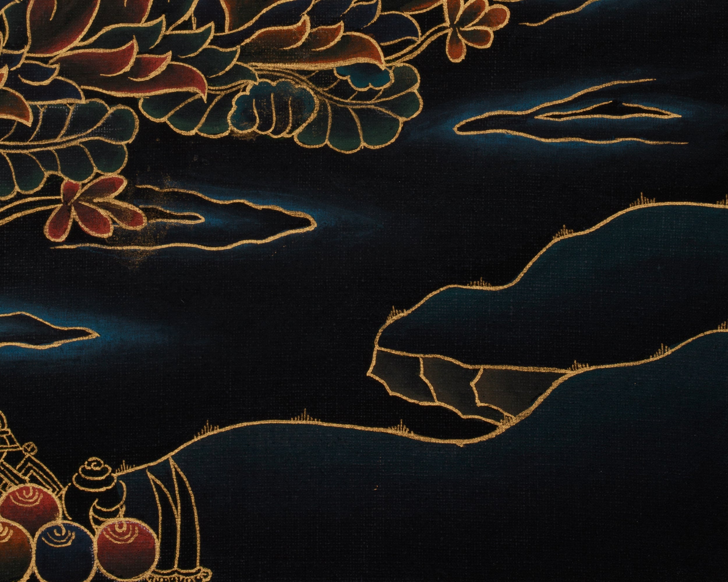 Hand-Painted  Guru Rinpoche Thangka | Embodiment of Wisdom and Compassion