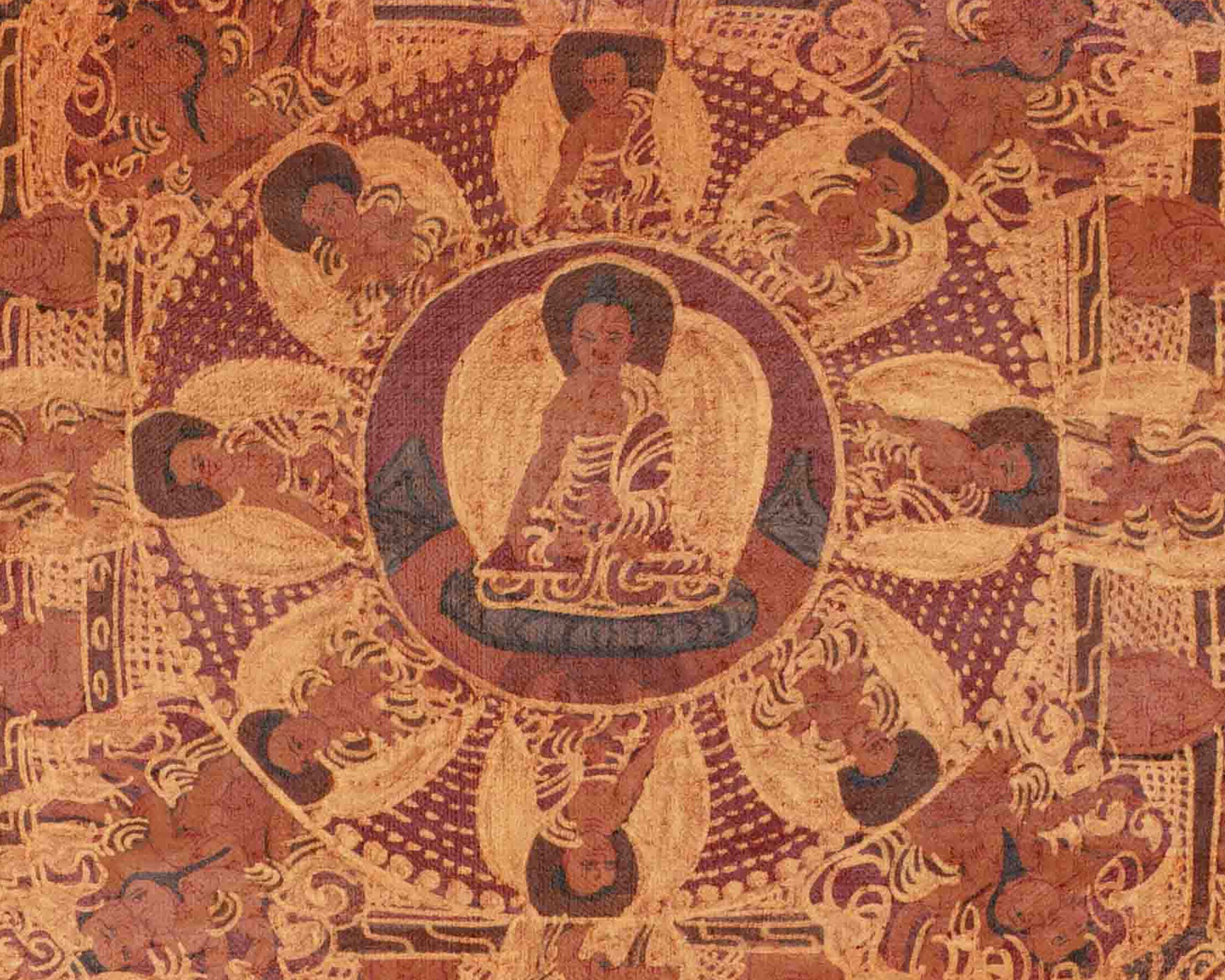 Spiritual Buddha Mandala Artwork | Tibetan Buddhist Thangka | Traditional Himalayan Art
