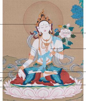 Seven Eyed Sita Tara Thangka | Guardian of Compassion and Longevity