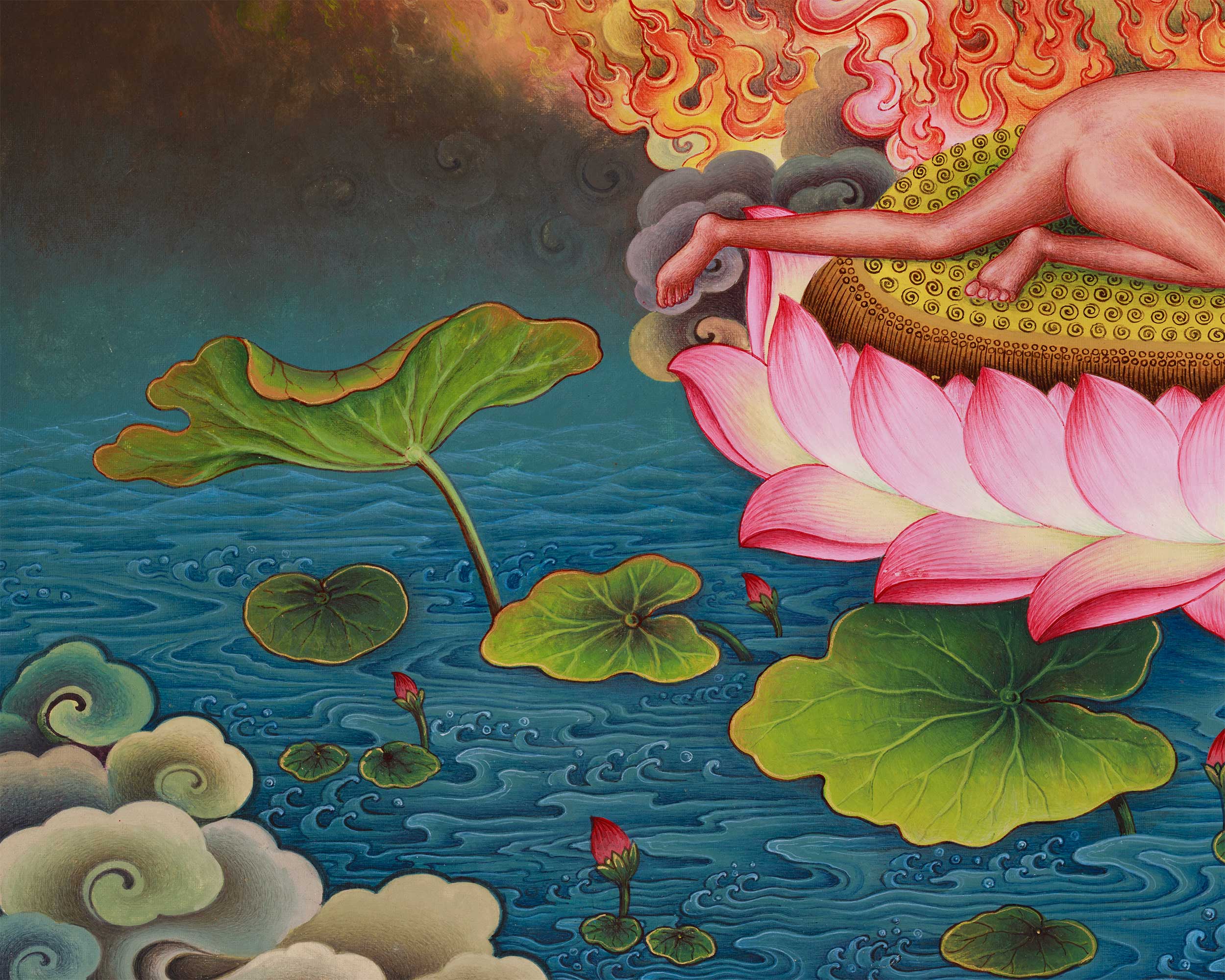 Vidyadhari Yogini in Paubha Style | Flying Vajrayogini | Goddess of Wisdom