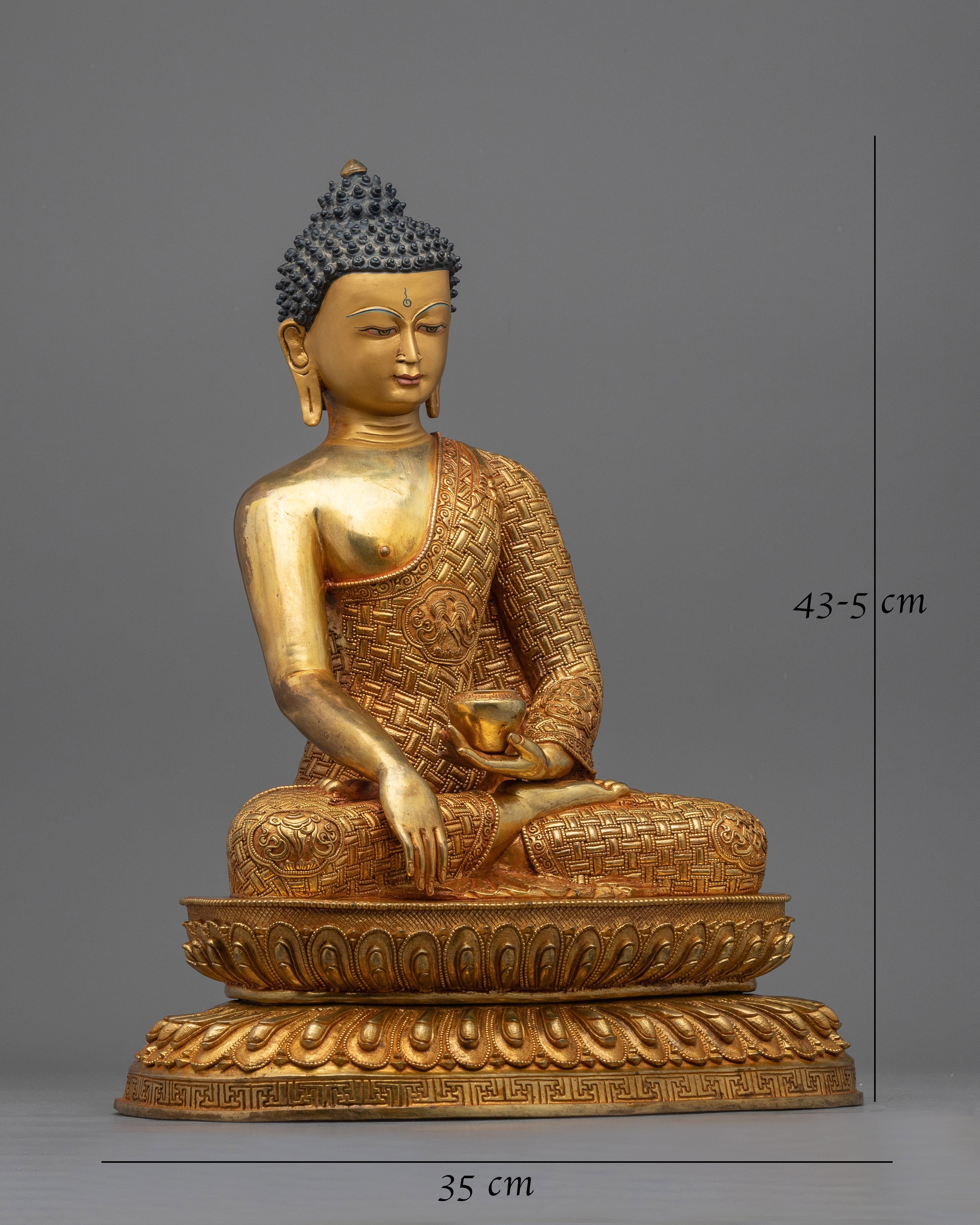 Shakyamuni Buddha 24K Gold Gilded Figurine | A Symbol of Divine Enlightenment