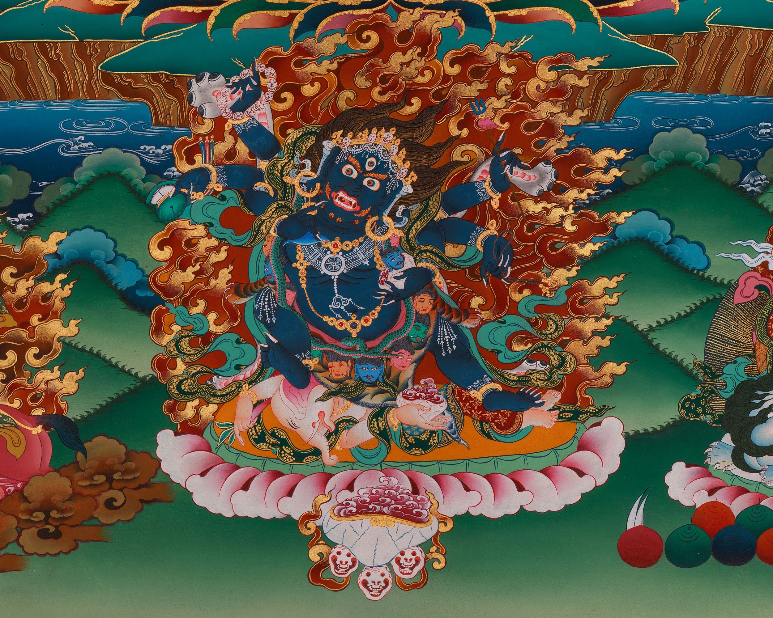Traditional Thangka of Guhyasamaja | Symbolizing Wisdom and Power