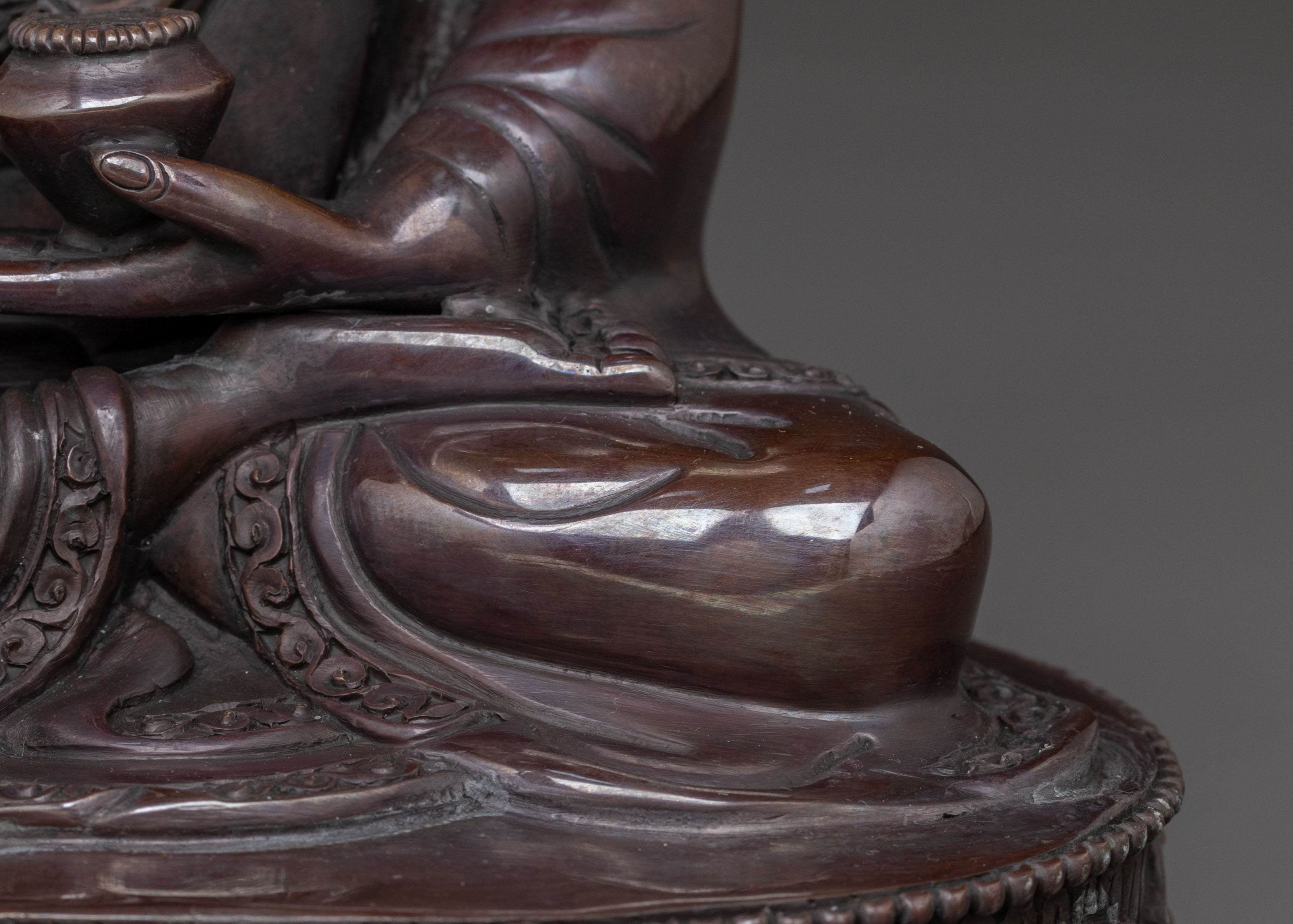 Shakyamuni Buddha Compassion Statue – Oxidized Copper Art
