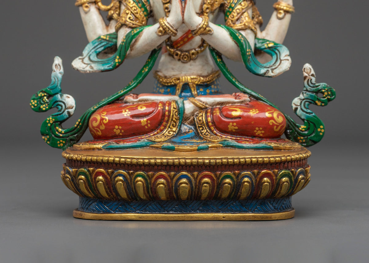 Divine Four-Armed Chenrezig Statue | Embodying Infinite Compassion