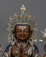 chenrezig-silver-plated-oxidized-34cm