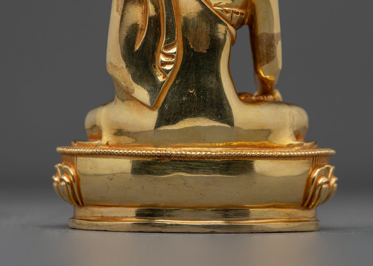 Divine Shakyamuni Buddha Statue | 24K Gold Gilded Buddhist Sculpture