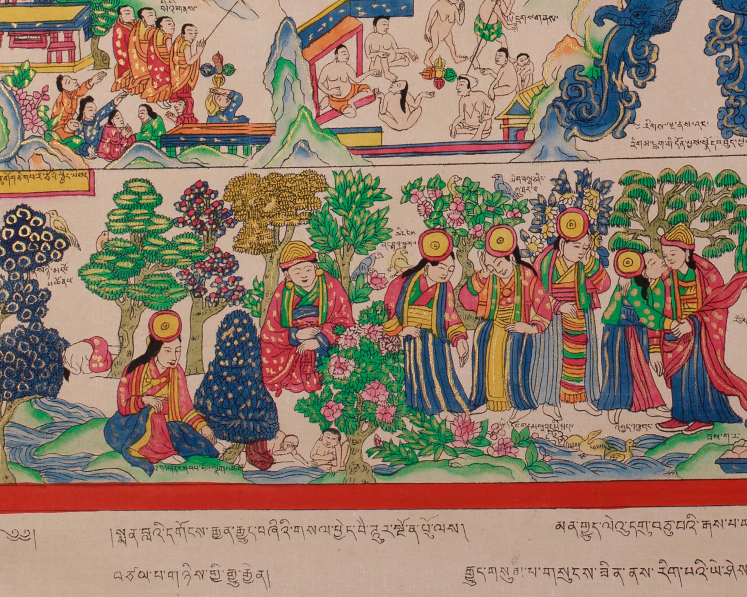 Cosmos of Healing Tibetan Thangka | Meditation and Devotional Artwork